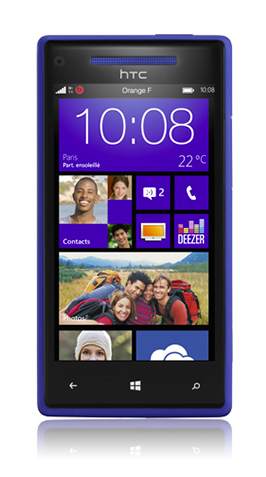 HTC Windows phone 8X Bleu avec M6 mobile