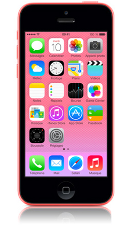 iPhone 5C rose avec M6 mobile